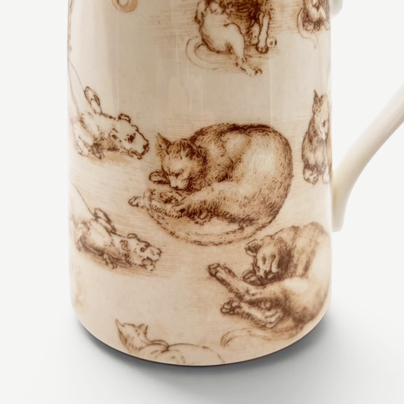 ROYAL COLLECTION　レオナルド・ダ・ヴィンチの猫のスケッチ柄 ミルクジャグ