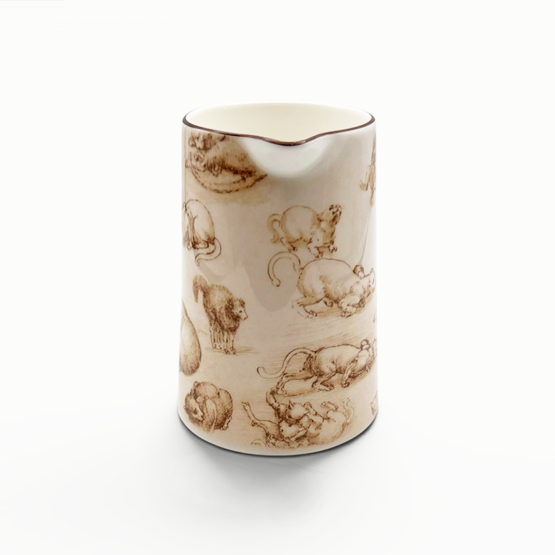 ROYAL COLLECTION　レオナルド・ダ・ヴィンチの猫のスケッチ柄 ミルクジャグ