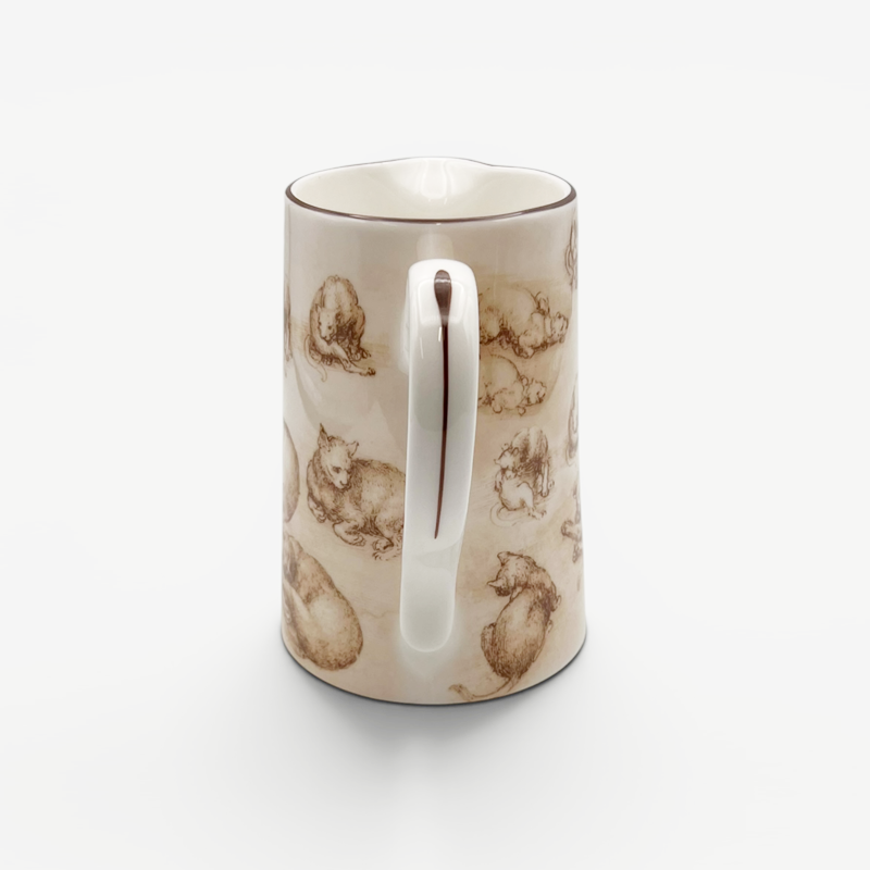 ROYAL COLLECTION　レオナルド・ダ・ヴィンチの猫のスケッチ柄 ミルクジャグ