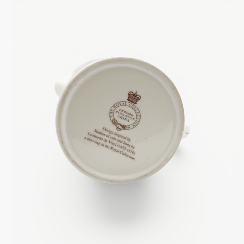 ROYAL COLLECTION　レオナルド・ダ・ヴィンチの猫のスケッチ柄 ミルクジャグ