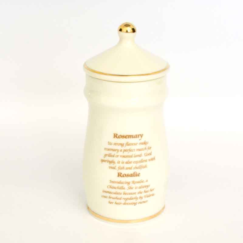ダンバリーミント レズリー・アン・アイボリー猫のスパイスジャー ローズマリー / ロザリー