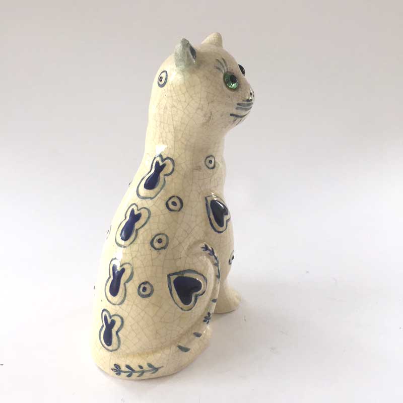 エミールガレ　木製　猫 エミールガレの猫のレプリカ ガレ風猫の置物フィギュア TIM & SAILOR