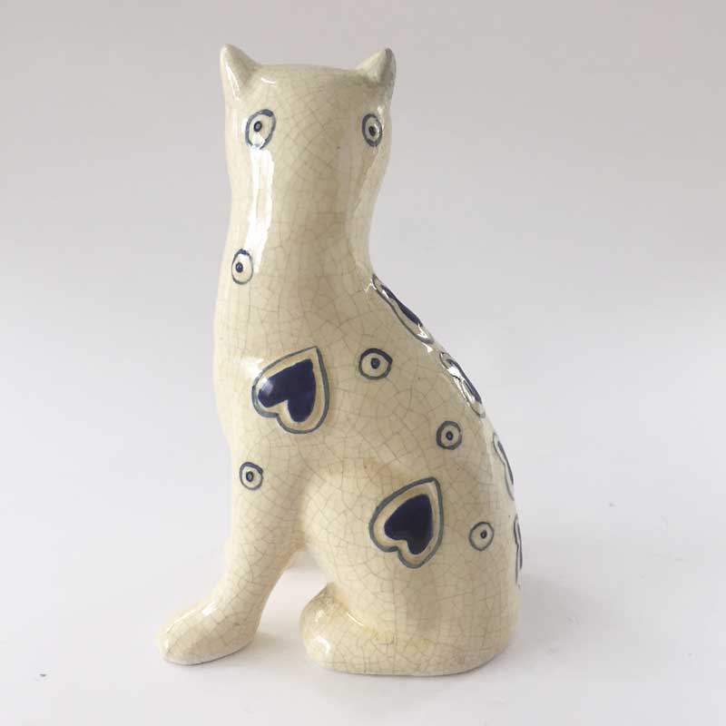 エミールガレ　木製　猫 エミールガレの猫のレプリカ ガレ風猫の置物フィギュア TIM & SAILOR