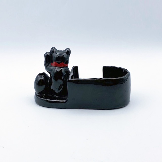 1950年代 ヴィンテージ日本製　黒猫ちゃんの小物入れ　Made in Japan