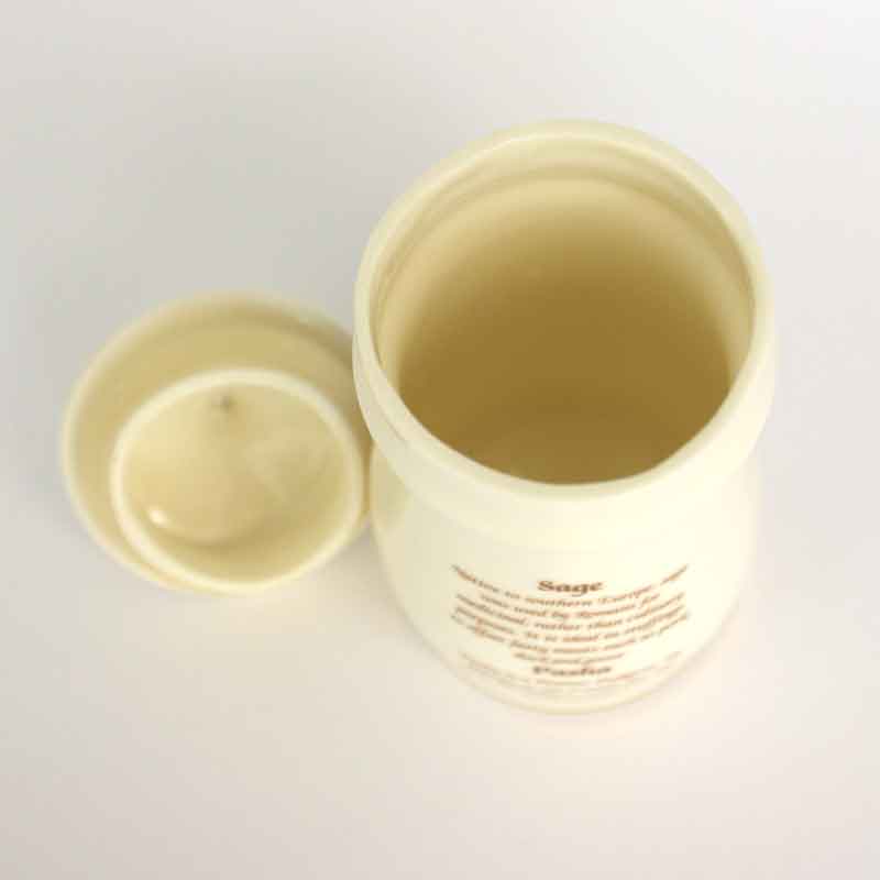 ダンバリーミント レズリー・アン・アイボリー猫のスパイスジャー セージ / パシャ