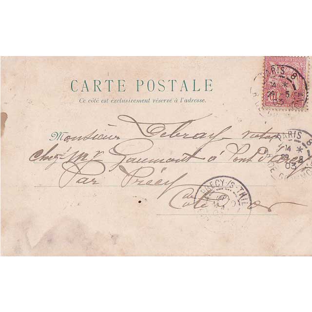 綱渡り曲芸をする子猫のイラストのポストカード Helena Maguire ヘレナ・マグワイア1903年