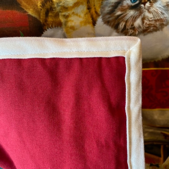 クリスマス猫柄タペストリー ソファカバー テーブルカバー　マルチカバー　ハンドメイド　一点もの My Cotton