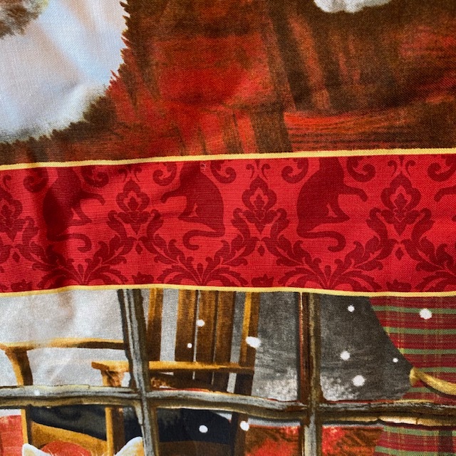 クリスマス猫柄タペストリー ソファカバー テーブルカバー　マルチカバー　ハンドメイド　一点もの My Cotton