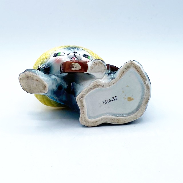 猫とフィドルのフラワーポット Napco Ware Made in Japan 日本製里帰品