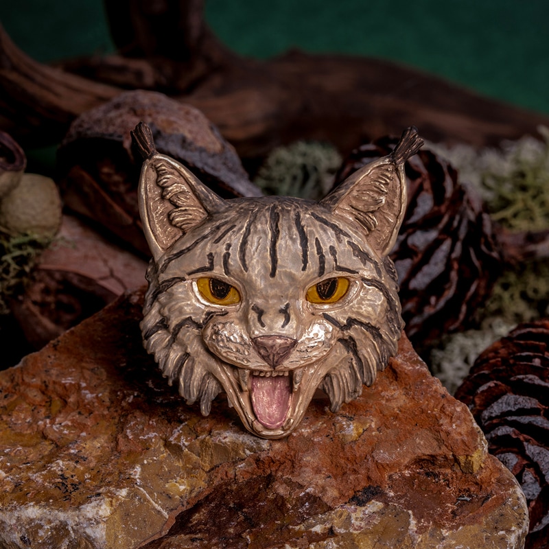 Palnart Poc パルナートポック 山猫ブローチ Wildcat 日本製 ピューター