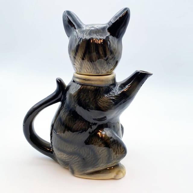 tony wood トニーウッド　猫のティーポット　イギリス Tony Wood 】トニーウッド 黒ネコのティーポット （ イギリス