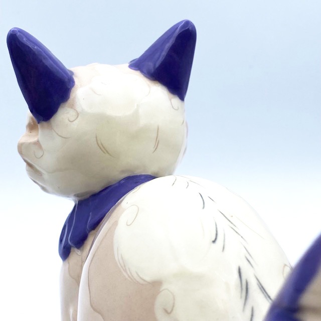 Kay Finch　アメリカ製　パステルカラーの立ち猫　ヴィンテージフィギュリン ＜レア＞