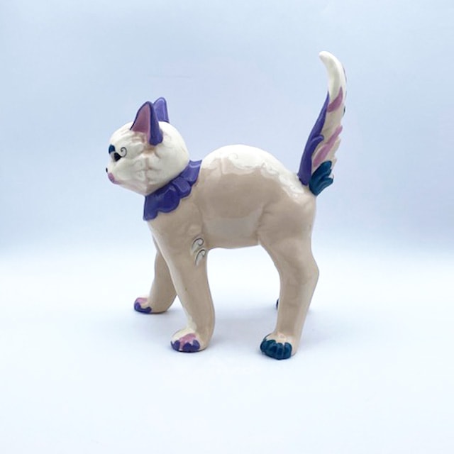 Kay Finch　アメリカ製　パステルカラーの立ち猫　ヴィンテージフィギュリン ＜レア＞