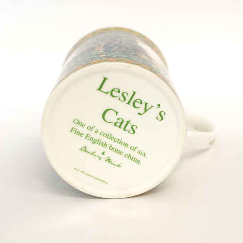 ダンバリーミント レズリー・アン・アイボリー猫のマグカップ Lesley's Cats #01
