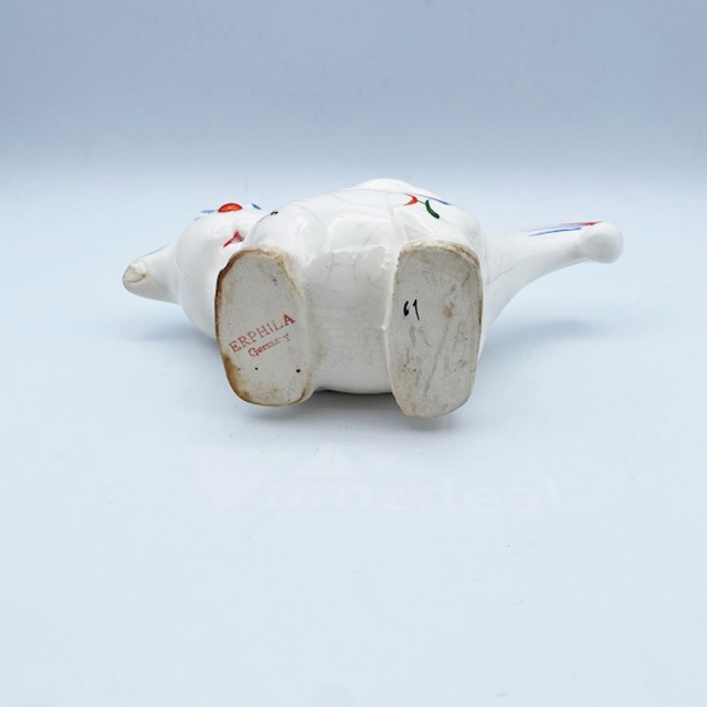 <珍品> ドイツ Erphila 猫型ミルクピッチャー 水差し　1900年代初期 　ART DECO