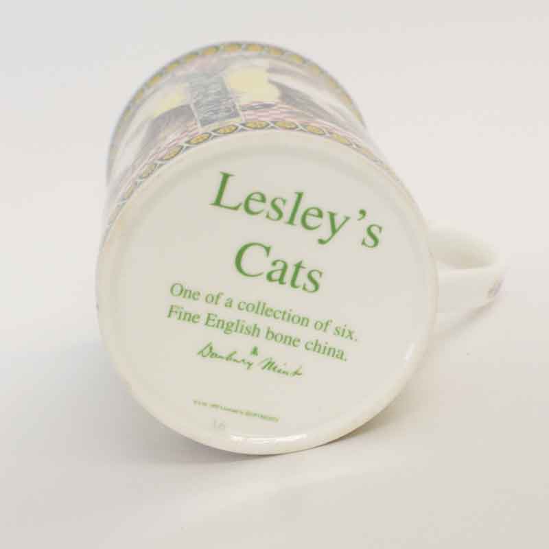 ダンバリーミント レズリー・アン・アイボリー猫のマグカップ　Lesley's Cats #02