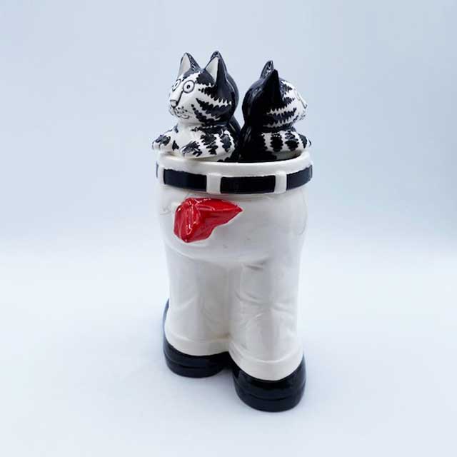 クリバンキャット  3匹の猫のクッキージャー　日本製ハンドペイント　B. Kliban