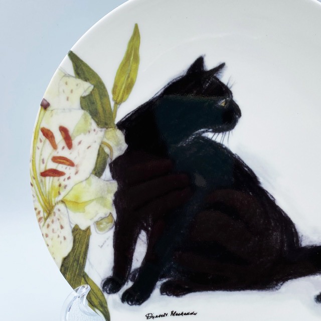 ロイヤルドルトン エリザベス・ブラックアダー 猫の絵皿プレート Black Sophie