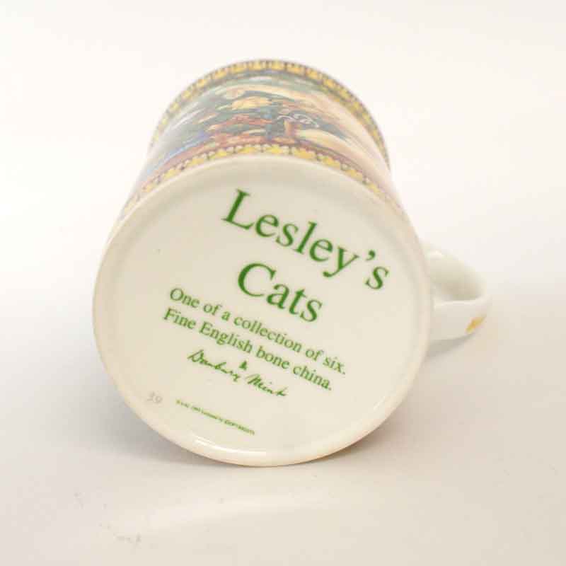 ダンバリーミント レズリー・アン・アイボリー猫のマグカップ Lesley's Cats #05