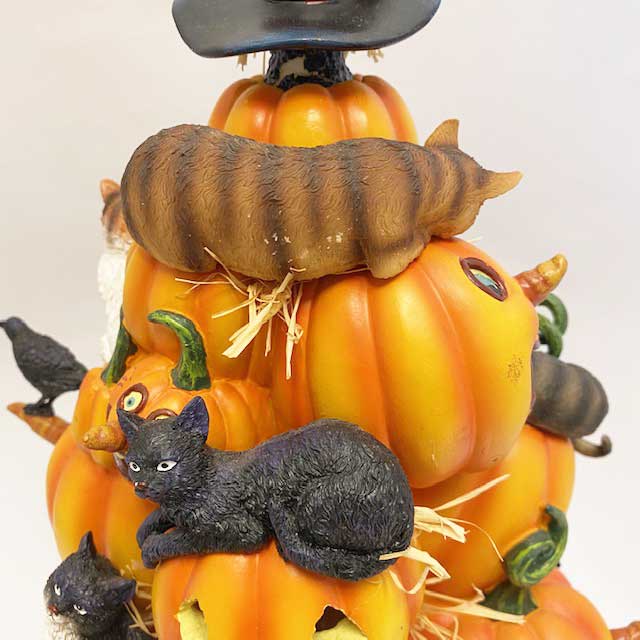 ゴシックハロウィン風♡⃛ガラスのレッド猫ちゃんのボールペン