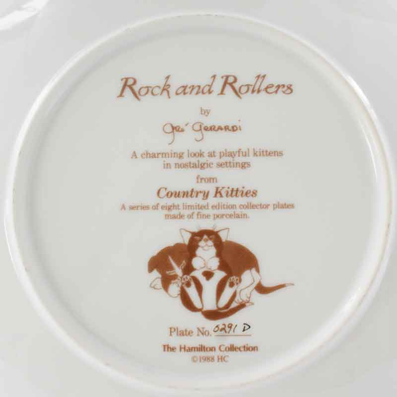 ハミルトンコレクション猫の絵皿プレート Rock and Rollers アビシニアン シリアルナンバー入り