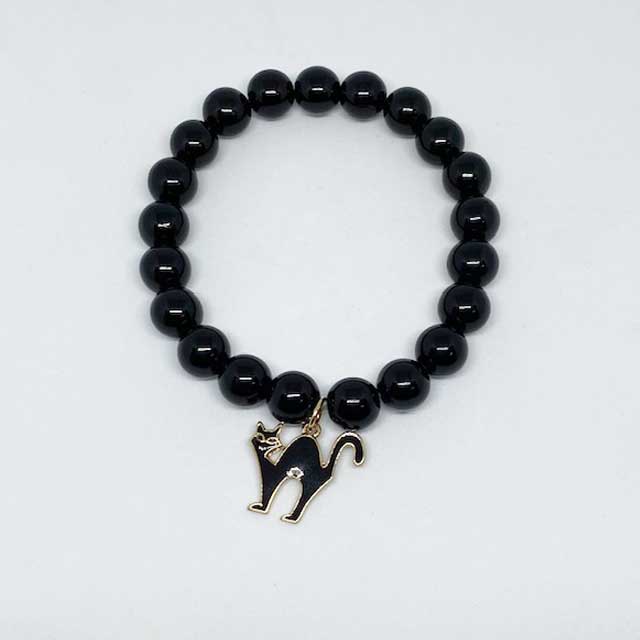AVON 黒猫のチャーム付きブレスレット TRICK OR TREAT CHARM BRACELET