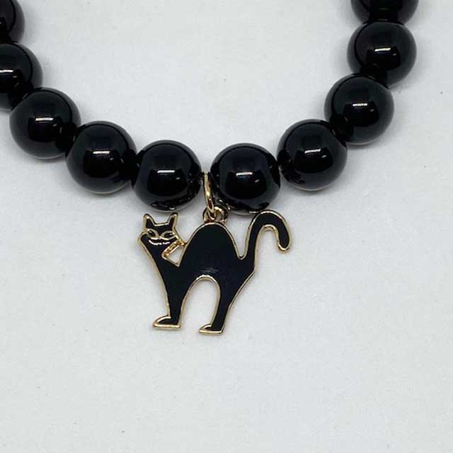 AVON 黒猫のチャーム付きブレスレット TRICK OR TREAT CHARM BRACELET