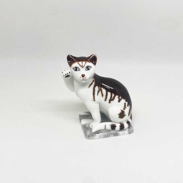 フランクリンミント  18世紀のドイツスタイル　Curio Cabinetシリーズ 猫フィギュリン   1980年代 18th Century German Style 