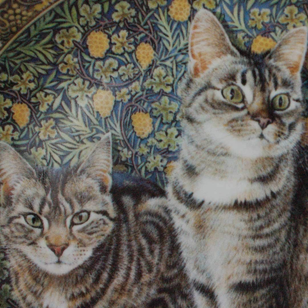 ダンバリーミント レズリー・アン・アイボリー猫の絵皿プレート Cats Around the World England