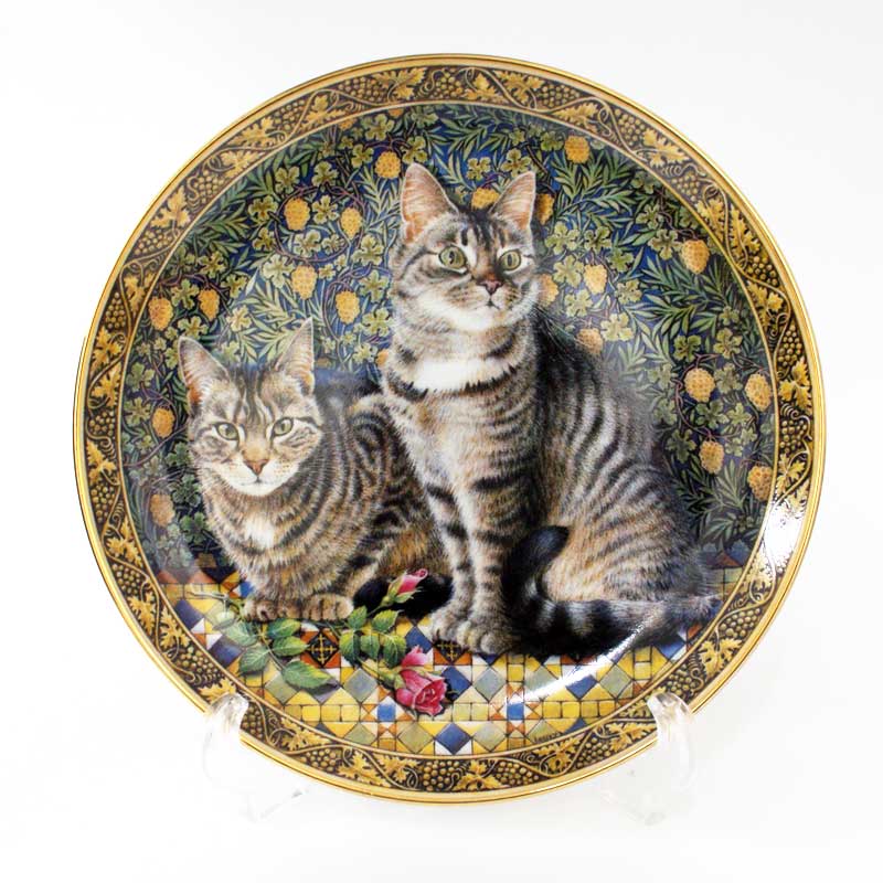 ダンバリーミント レズリー・アン・アイボリー猫の絵皿プレート Cats Around the World England