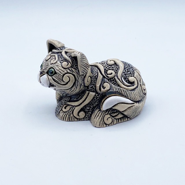 アーテサニア・リンコナダ　カービングが綺麗な白黒猫のフィギュリン　DeRosa デ・ローザコレクション