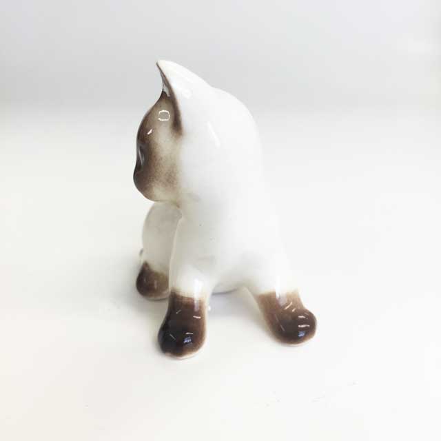 ヴィンテージ Lomonosov ロモノーソフ USSR 猫　置物 ヴィンテージ Lomonosov ロモノーソフ USSR 猫 置物