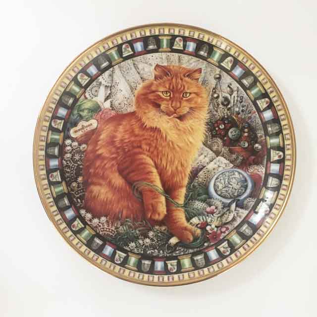 ダンバリーミント レズリー・アン・アイボリー猫の絵皿プレート Cats! Dandelion