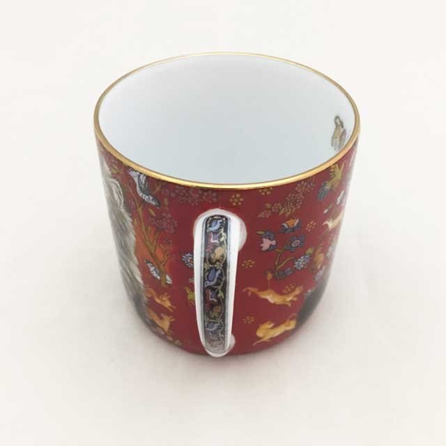 Lesley's Cats　カップ＆ソーサー デミタスカップ　レッド ダンバリーミント