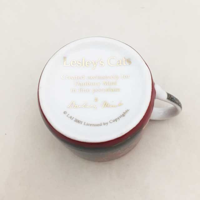 Lesley's Cats　カップ＆ソーサー デミタスカップ　レッド ダンバリーミント