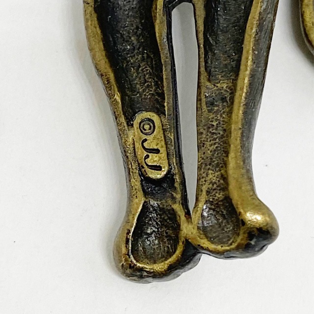 JJ Jonette 子猫を運ぶ母猫のブローチ ブロンズトーン ジェイジェイ アメリカ