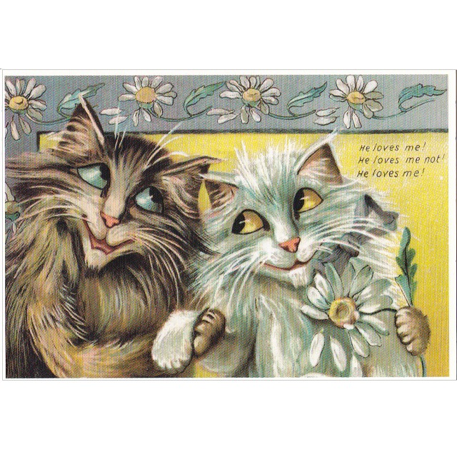 ヴィンテージ復刻猫ポストカード CATS IN LOVE イギリス製