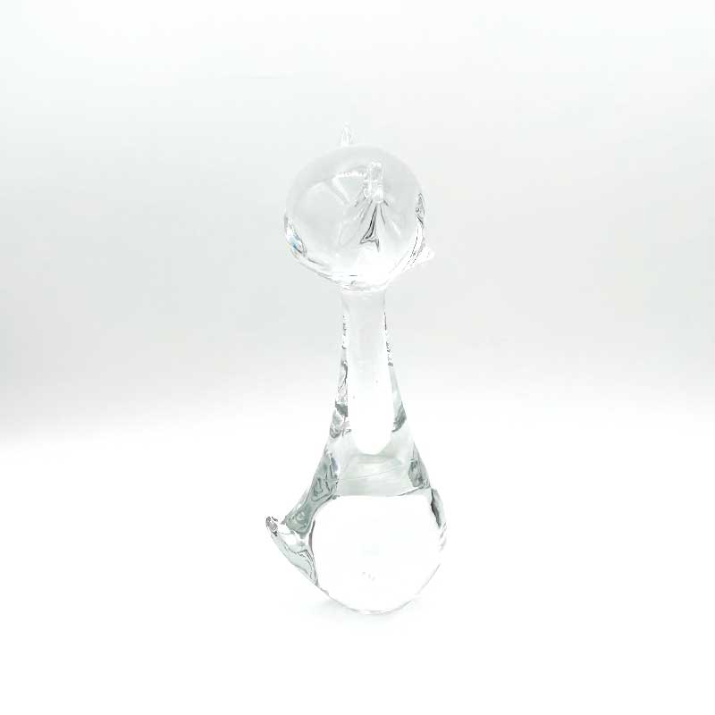 FMコンストグラス　猫型ガラスアート　Ronneby Sweden