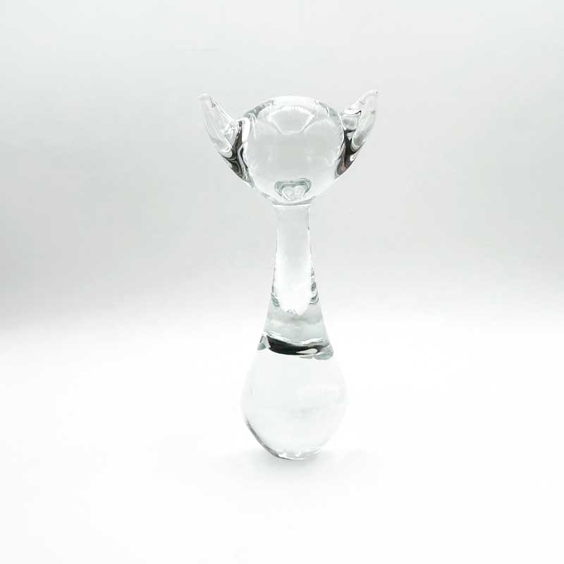 FMコンストグラス　猫型ガラスアート　Ronneby Sweden