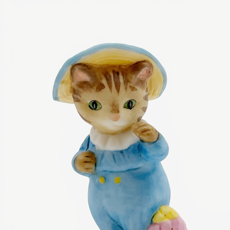 ビアトリクス・ポター こねこのトム TOM KITTENの陶器製ミニチュアフィギュア 加藤工芸
