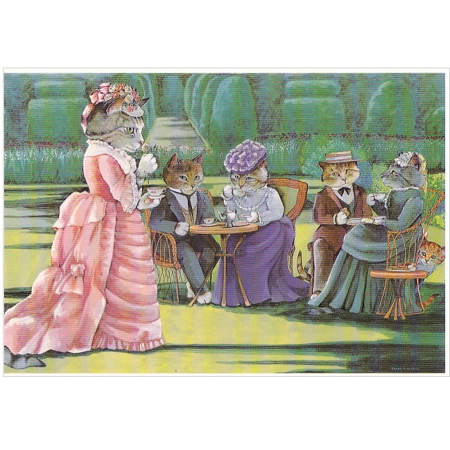 スーザンハーバート 復刻猫ポストカード CAT'S TEA PARTY イギリス製