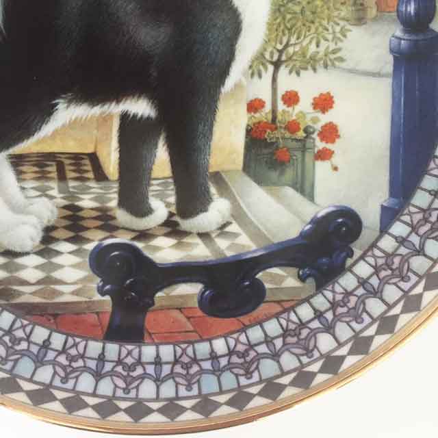 ダンバリーミント レズリー・アン・アイボリー猫の絵皿プレートCats
