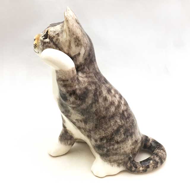 ウィンスタンレイキャット 招き猫型 サバトラ白 サイズ3 ケンジントン  