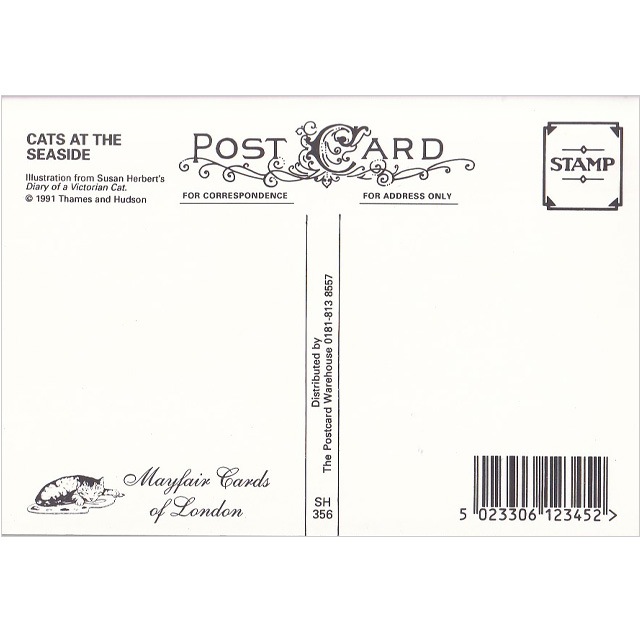 スーザンハーバート 復刻猫ポストカード CATS AT THE SEASIDE イギリス製