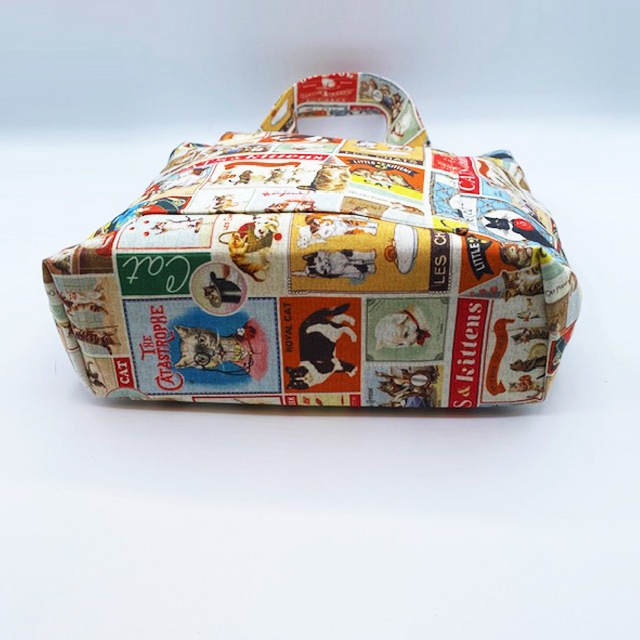 猫柄　ハンドメイドトートバッグ　アンティーク・ヴィンテージ柄　ヘレナ・マグワイア