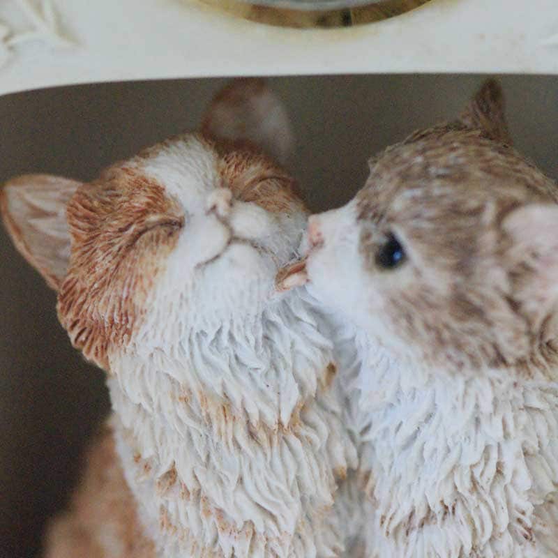 英国カントリーアーティスツ 猫のフィギュリン付置き時計 1997年＜3