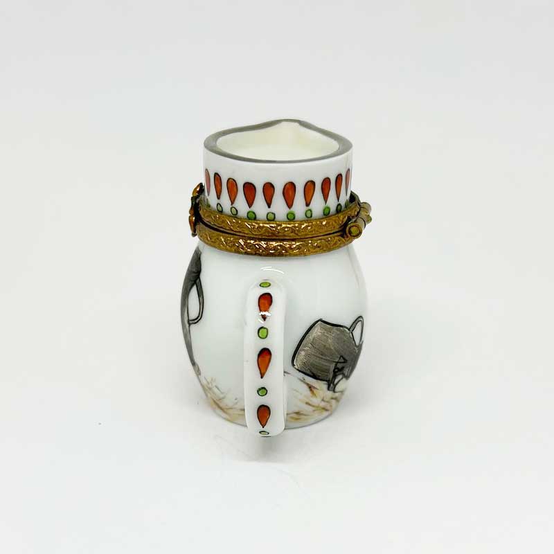 猫柄リモージュボックス ミルクピッチャー型 Rochard Limoges box 