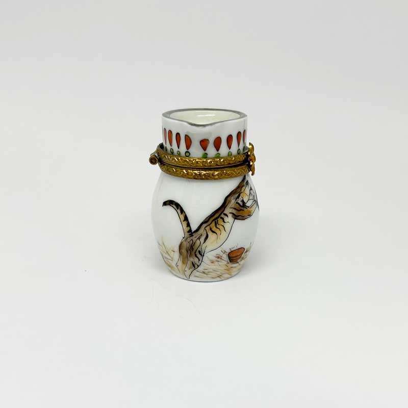 猫柄リモージュボックス ミルクピッチャー型 Rochard Limoges box 