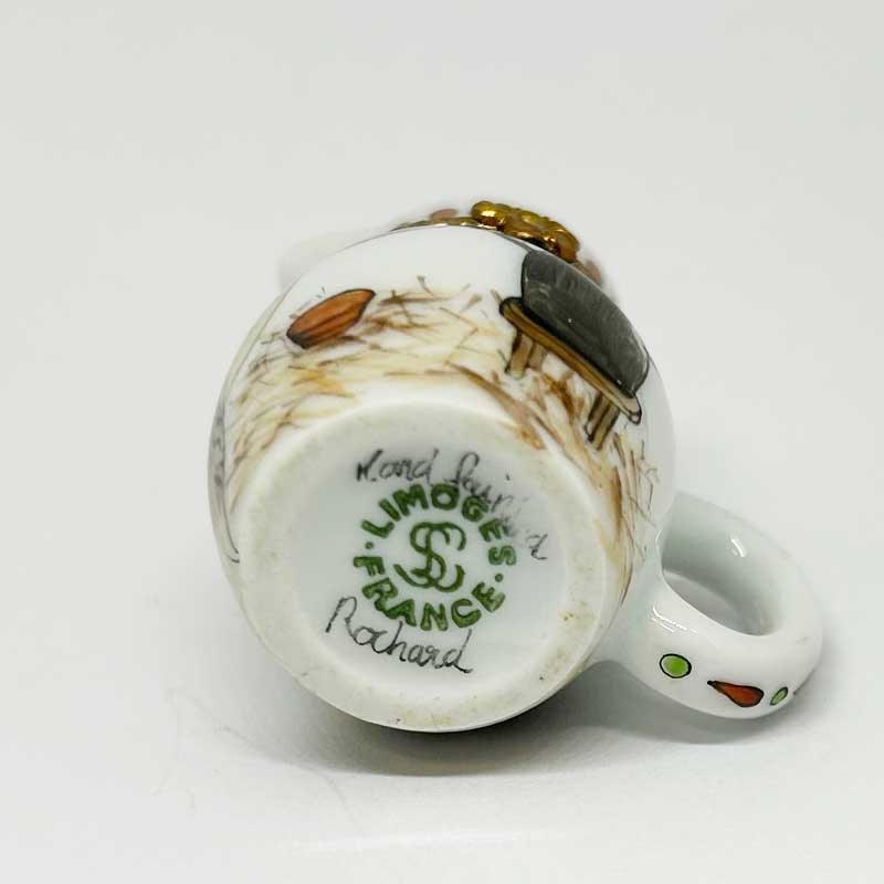 猫柄リモージュボックス ミルクピッチャー型 Rochard Limoges box 