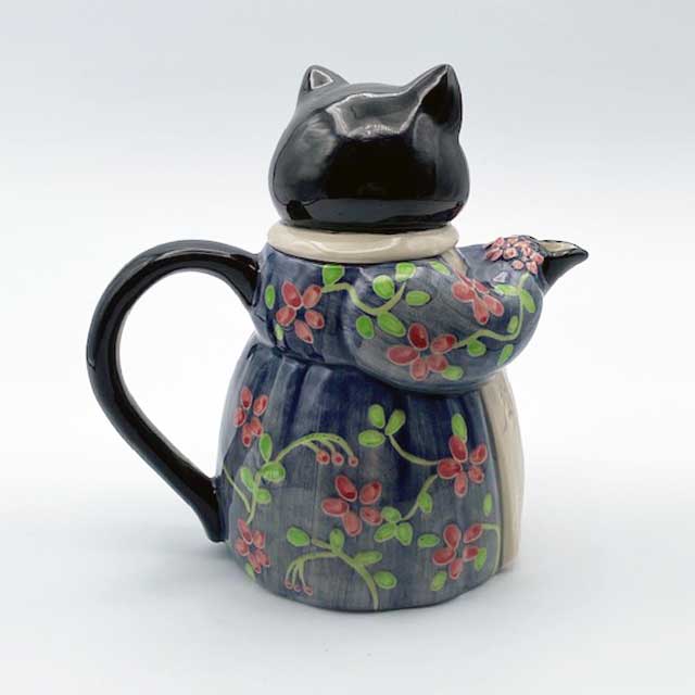 Otagiri 黒猫のティーポット カントリー調 The Edith Collection
